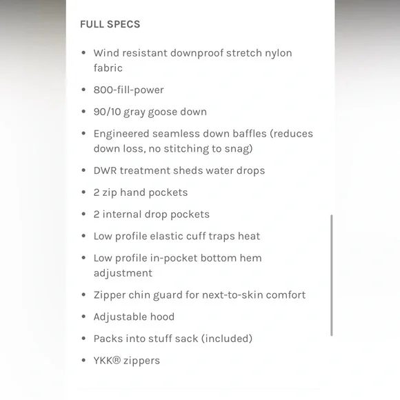 Klim Women's Luna Stretch Down Filled Hooded Puffer Coat size Small - Picture 7 of 7